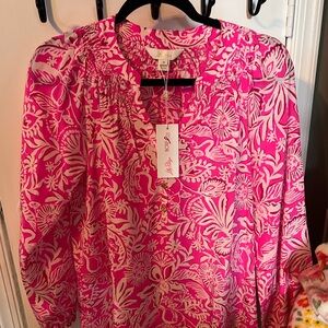 NWT!! Lilly Pulitzer Elsa top Passion Fruit Pink- Absolutely Flamazing